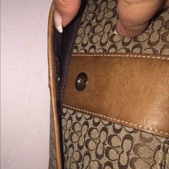 Coach Handbag Khaki Mint Authentic - Picture 5 of 8